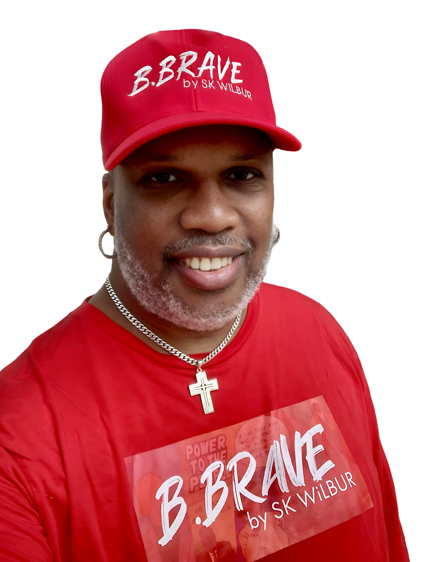 Adjustable Baseball Cap – Multicolored, Black, & Red | One Size Fits All | Cotton Polyester Blend | All-Season Streetwear Hat for Men & Women | B.Brave by SK WiLBUR