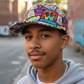 Adjustable Baseball Cap – Multicolored, Black, & Red | One Size Fits All | Cotton Polyester Blend | All-Season Streetwear Hat for Men & Women | B.Brave by SK WiLBUR